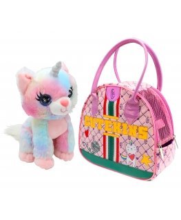 CUTEKINS pliušinis žaislas Caticorn su nešiojimo krepšiu, 35045