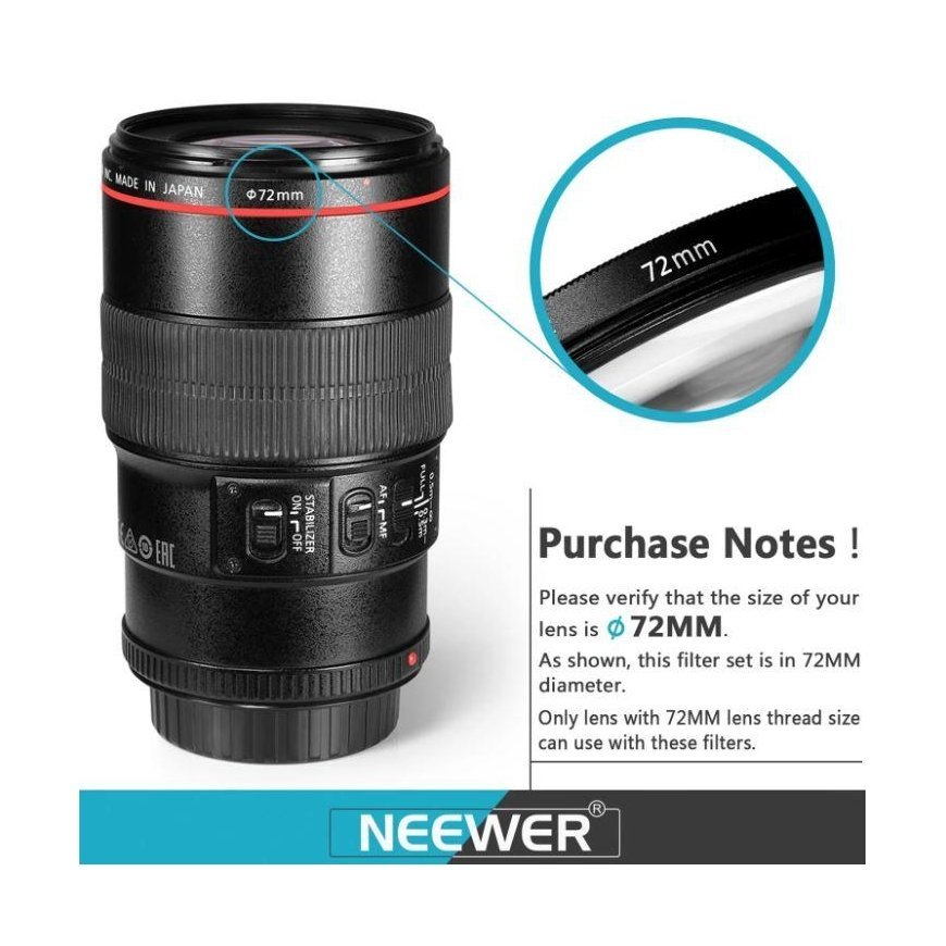 Neewer 72MM FILTER ACCESSORY KIT 10087419 – 2