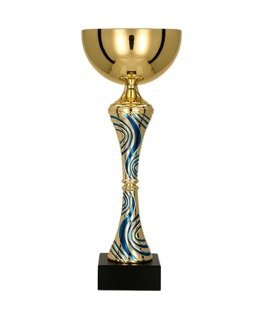 Detail Golden-blue metal cup