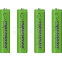 ESPERANZA EZA102G - Įkraunama baterija Ni-MH AAA 1000MAH x4 ESPERANZA EZA102G - Įkraunama baterija Ni-MH AAA 1000MAH x4