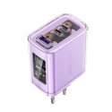 Wall charger Acefast A45, 2x USB-C, 1xUSB-A, 65W PD (purple) Wall charger Acefast A45, 2x USB-C, 1xUSB-A, 65W PD (purple)