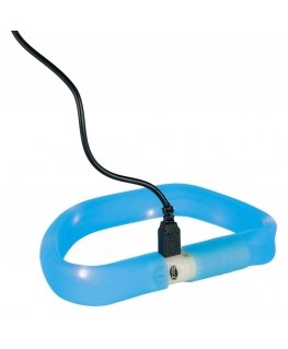 Trixie Via USB rechargeable luminous collar ML 50 cm blue sp.