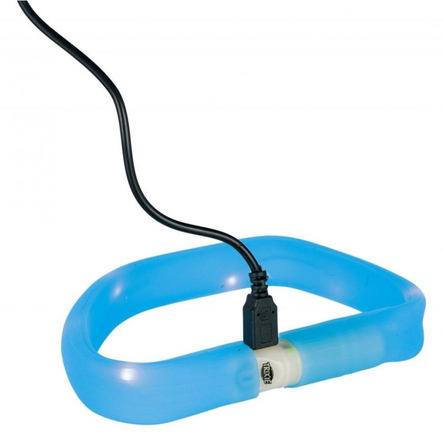 Trixie Via USB rechargeable luminous collar ML 50 cm blue sp.