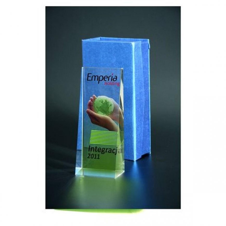 Tryumf LuxorJet color printed glass trophy and case – 3