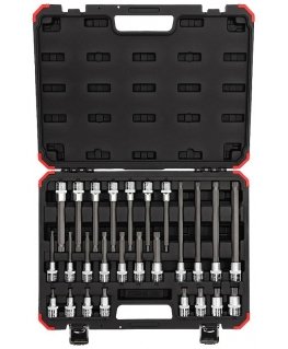 GEDORE red Screwdriver Bit Sockets 1/2 XZN 26-pieces
