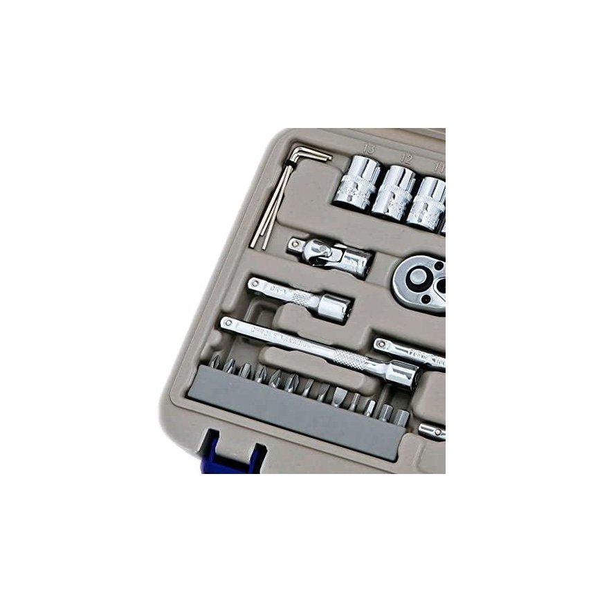 Galvučių 4-13mm ir antgalių rinkinys PH,PZ,SL,HEX 1/4" 35 vnt Irimo – 4