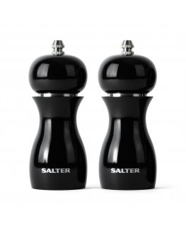 Salter 7613 BKXRA Gloss Salt and Pepper Mills Black