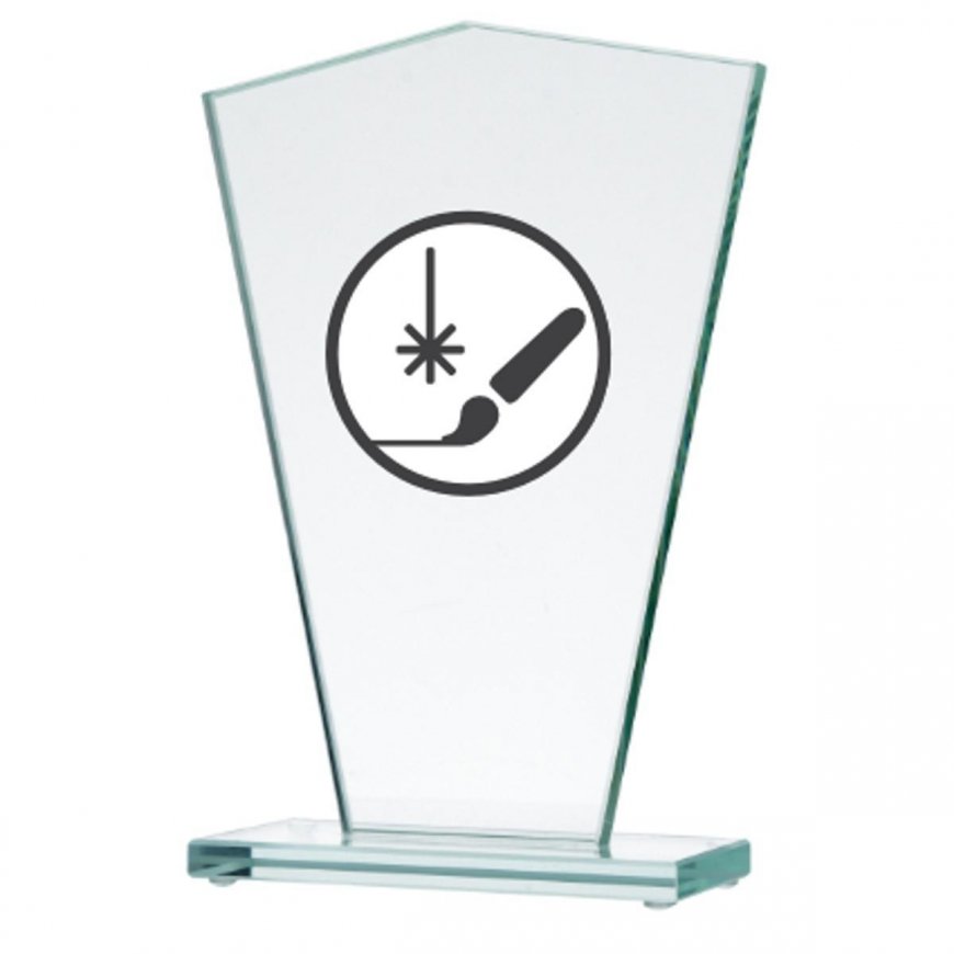 Detail Engraved glass trophy + paint filler