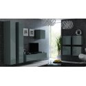 Cama viesistabas skapju komplekts VIGO 24 pelēks / pelēks spīdums