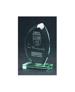 Tryumf Engraved glass trophy