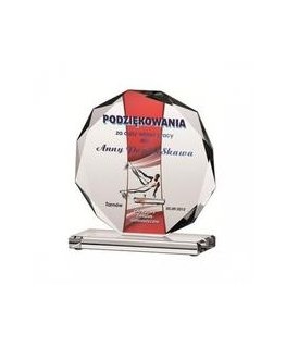 Tryumf LuxorJet colored glass trophy