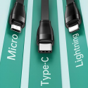 Kabelis USB Usams USB-A – Lightning 1 m Žalias (Usa001135)