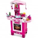 Enero Toys Kitchen DLA DZIECI 32 ELEMENTY RÓŻOWA 64x29x87CM