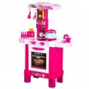 Enero Toys Kitchen DLA DZIECI 32 ELEMENTY RÓŻOWA 64x29x87CM