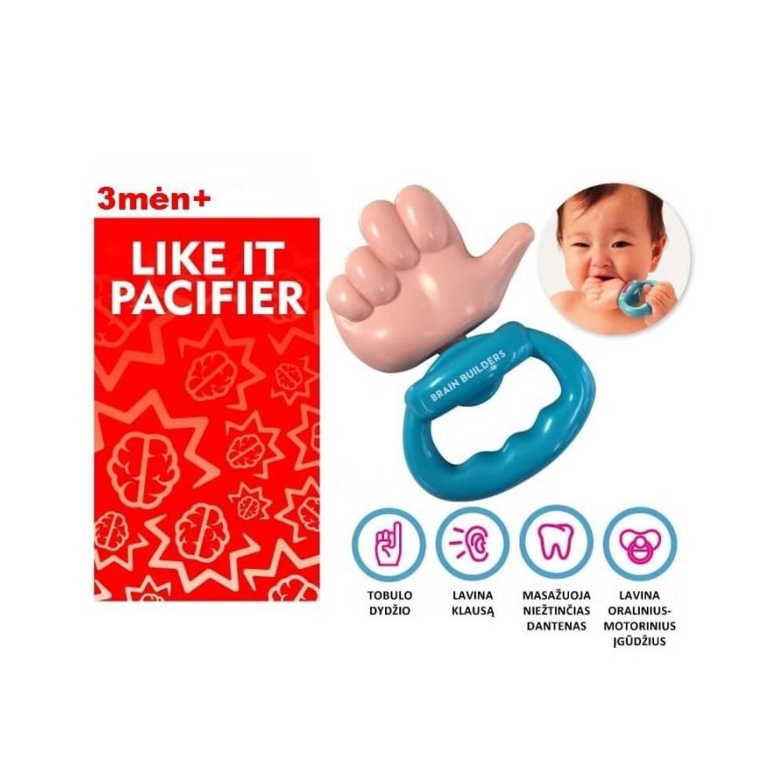 Brain Builders 5-finger pacifier "SUPER" 3m+ / Like It Pacifier – 5