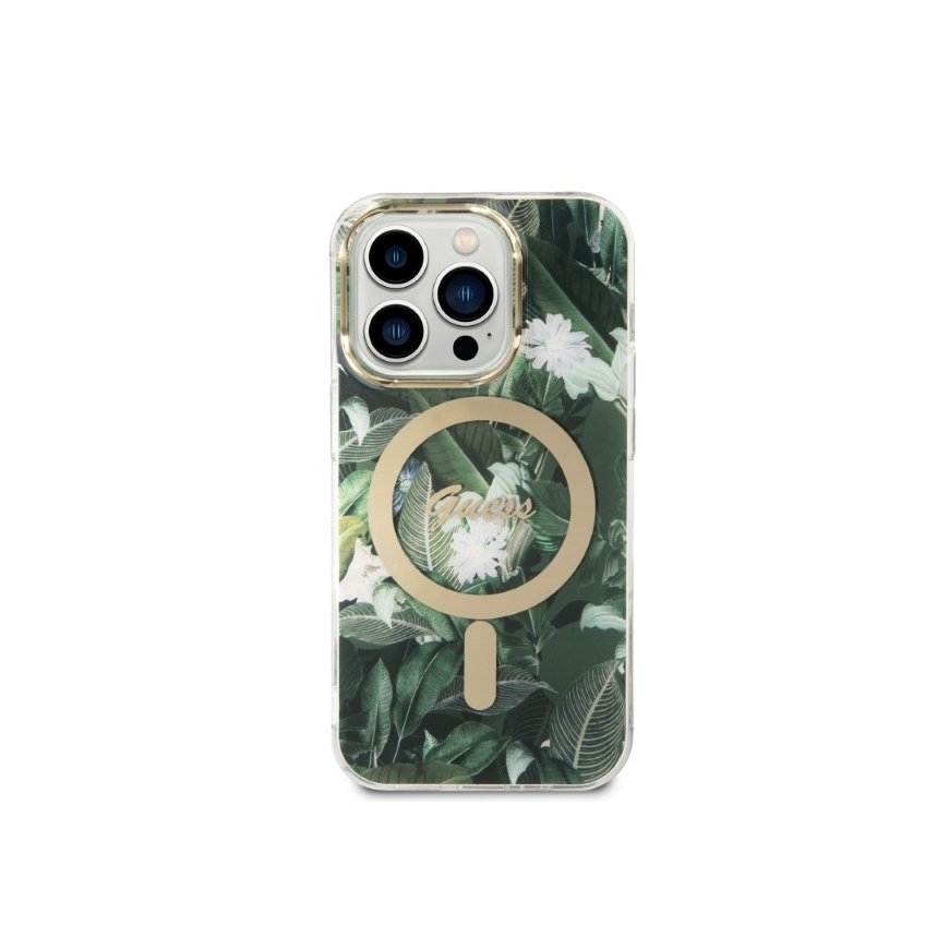 Guess set case + charger for iPhone 14 Pro Max 6.7" GUBPP14XHJEACSA green hard case Jungle MagSafe – 4