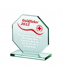 Tryumf Engraved glass trophy + paint filler