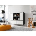 Cama viesistabas mēbeļu komplekts ROCO 19 (4xRO3 + 4xRO6) melns / melns / balts Cama viesistabas mēbeļu komplekts ROCO 19 (4xRO3 + 4xRO6) melns / melns / balts