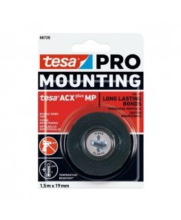 tesa double-sided piano mounting tape acx+mp 1.5m:19mm black pro