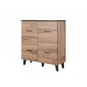 Cama viesistabas komplekts LOTTA 1 (RTV statīvs 160 + vitrīnas skapis 120 + bufete 110 4D + kafijas galdiņš 60)