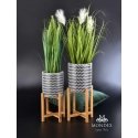 Mondex AVA pot on a stand 18xh20cm - black, white Mondex AVA pot on a stand 18xh20cm - black, white