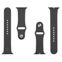 Tactical Apple silicone strap for smart watch, Black, 42/44/45mm