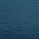 Eurofirany DESIGN 91 BONI / 6 Lovatiesė, dygsniuota karšto spaudimo būdu su lapų raštu, 170X210 cm, spalva: mėlyna Lovatiesė