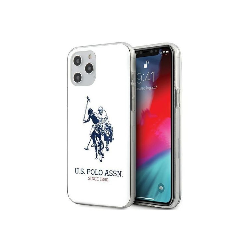 Case US Polo Assn US Polo USHCP12MTPUHRWH iPhone 12/12 Pro 6.1" White / White Glossy Large Logo