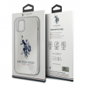 Dėklas US Polo Assn US Polo USHCP12MTPUHRWH iPhone 12/12 Pro 6.1" baltas / baltas blizgus didelis logotipas Dėklas US Polo Assn US Polo USHCP12MTPUHRWH iPhone 12/12 Pro 6.1" baltas / baltas blizgus didelis logotipas