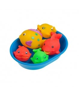 Tulle bath toy sea animals in a jar 5 pcs., 5-9 cm, 125