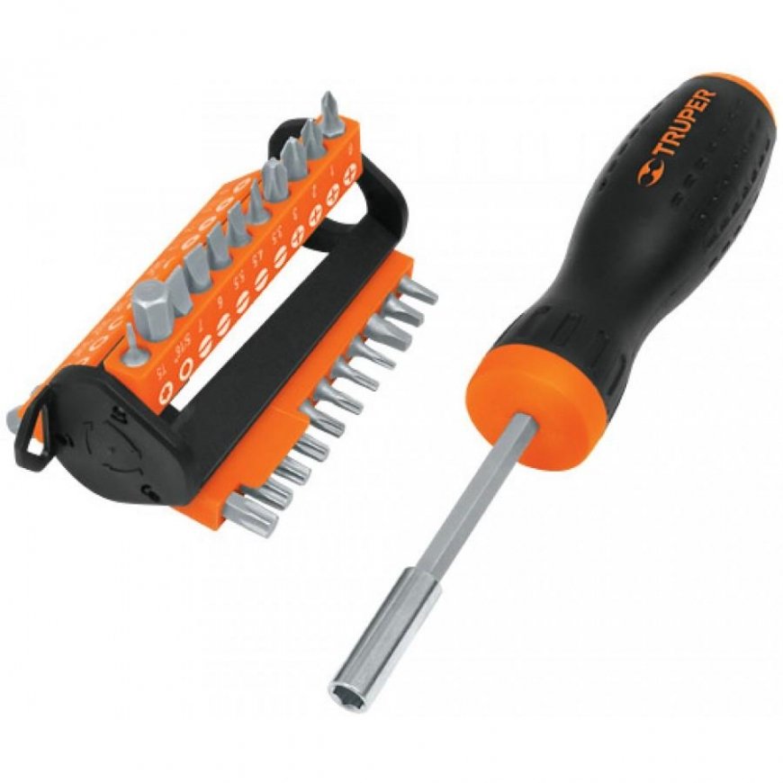 Truper Screwdriver-bit holder with 33 pieces