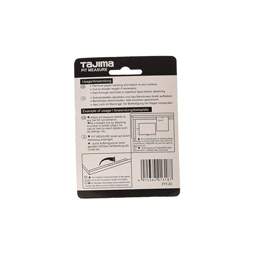 Klijuojama matavimo juosta Tajima 2m x 13mm – 3