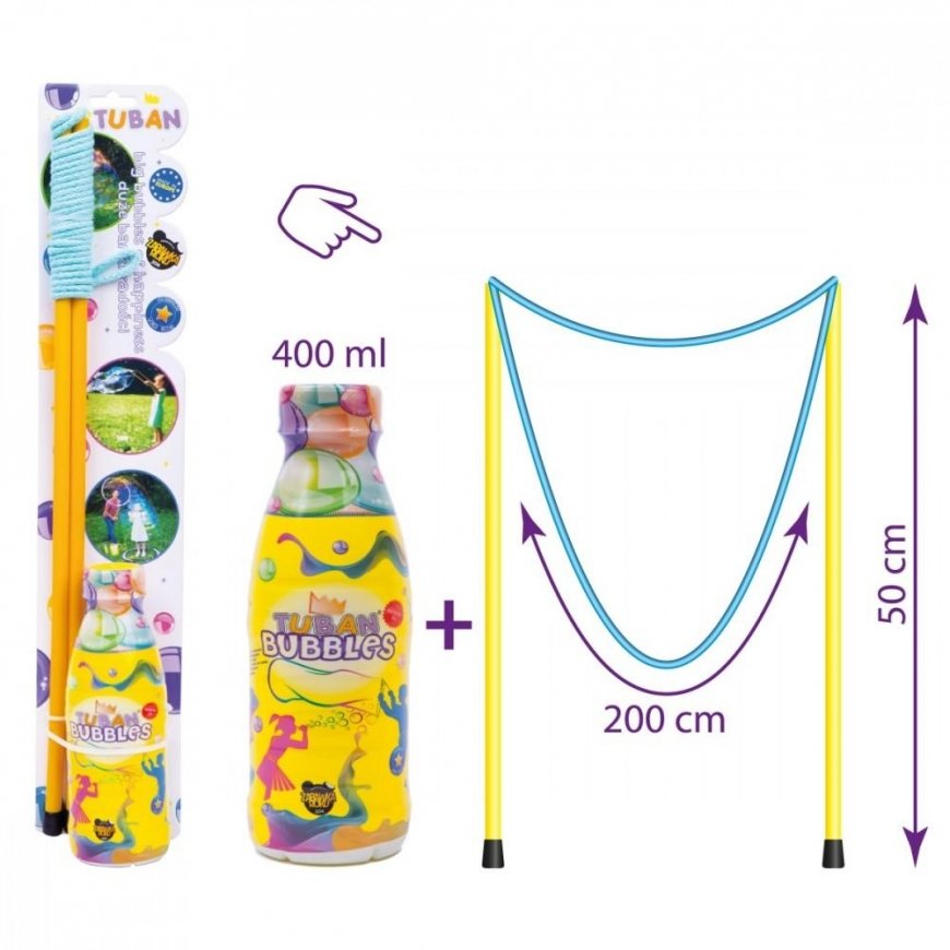 Tuban Giant bubble stick (50 cm) + Soap bubble liquid 400 ml – 5