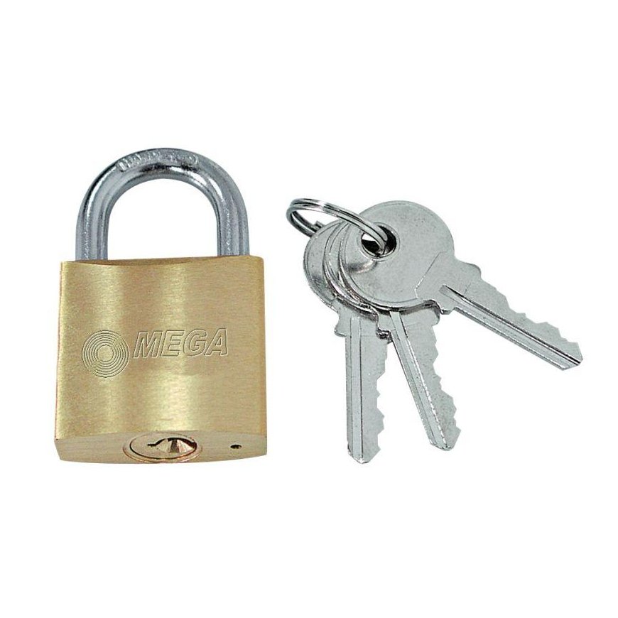 Mega Shackle Padlock Hardened brass 63mm