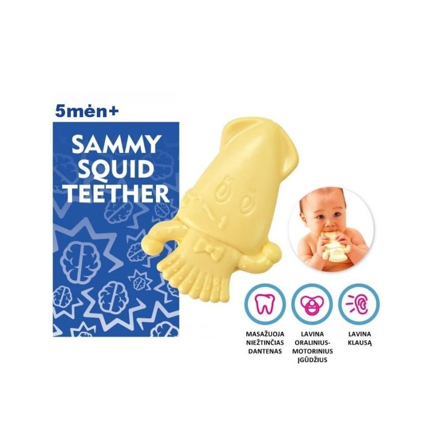 Brain Builders chewer "FLEXIBLE SQUID" 5m+ / Sammy Squid Teether – 3