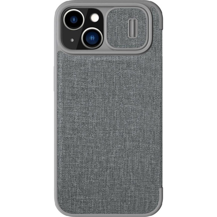 Nillkin Qin Cloth Pro case for iPhone 14 Plus camera protection. – 2