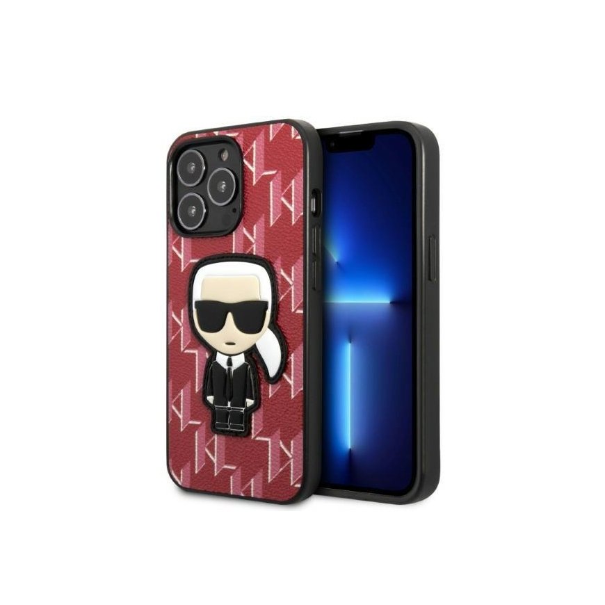 Karl Lagerfeld Case iPhone 13 Pro Max KLHCP13XPMNIKPI Red Hard Case Monogram Iconic Karl