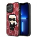 Karl Lagerfeld Case iPhone 13 Pro Max KLHCP13XPMNIKPI Red Hard Case Monogram Iconic Karl