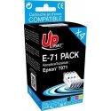 UPrint with UPrint ink compatible ink / ink with C13T071, 1xblack / 1xcyan / 1xmagenta / 1xyellow, 1x12 a 3x10ml, E-71 PACK for UPrint with UPrint ink compatible ink / ink with C13T071, 1xblack / 1xcyan / 1xmagenta / 1xyellow, 1x12 a 3x10ml, E-71 PACK for