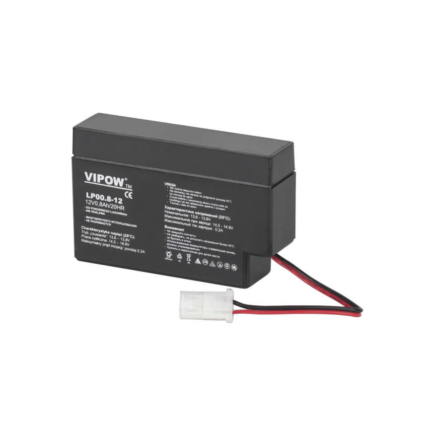 Švino akumuliatorius VIPOW 12V 0.8Ah