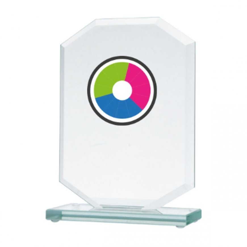 Detail LuxorJet color printing glass trophy