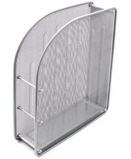 Document stand Forpus, 7cm, silver, perforated metal 1003-013