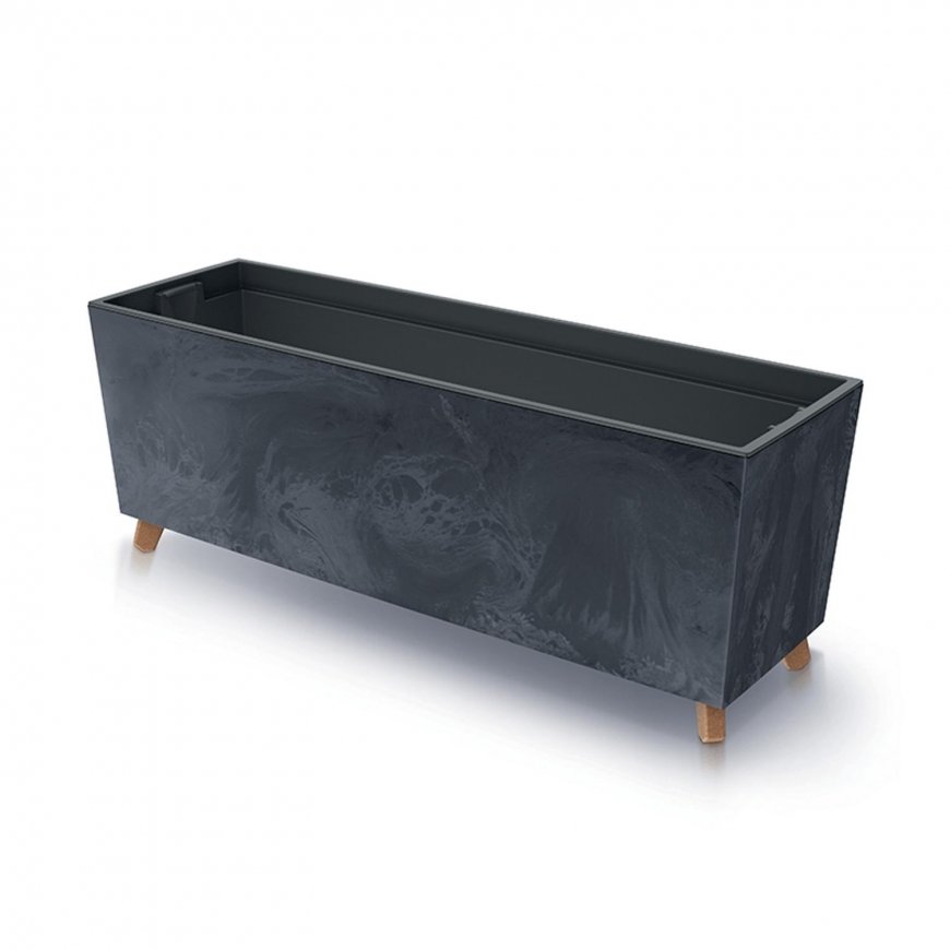 Pot Prosperplast URBI CASE BETON EFFECT N, CEN-81337, anthracite color