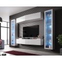 Cama Living room cabinet set VIGO SLANT 8 white/white gloss Cama Living room cabinet set VIGO SLANT 8 white/white gloss