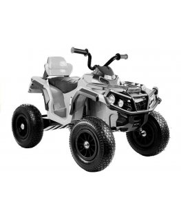 Lean Cars Quad Bike on Battery BDM0906 Inflatable Wheels White
