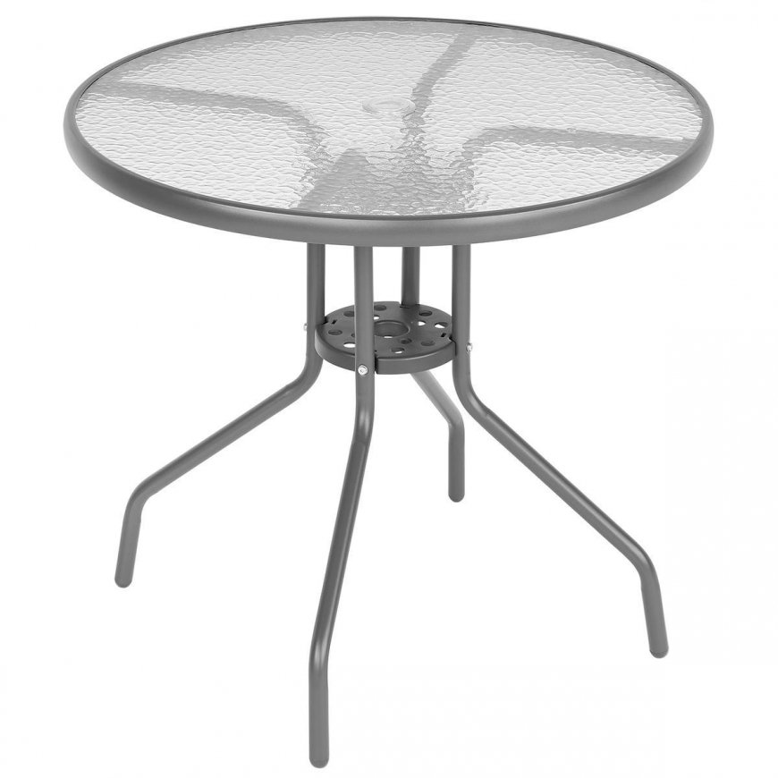 Saska Garden Garden furniture set, table, 4 chairs and dark gray umbrella – 5