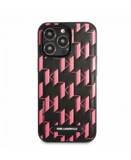 Karl Lagerfeld case for iPhone 13 Pro KLHCP13LMNMP1P black hard case Monogram and plaque