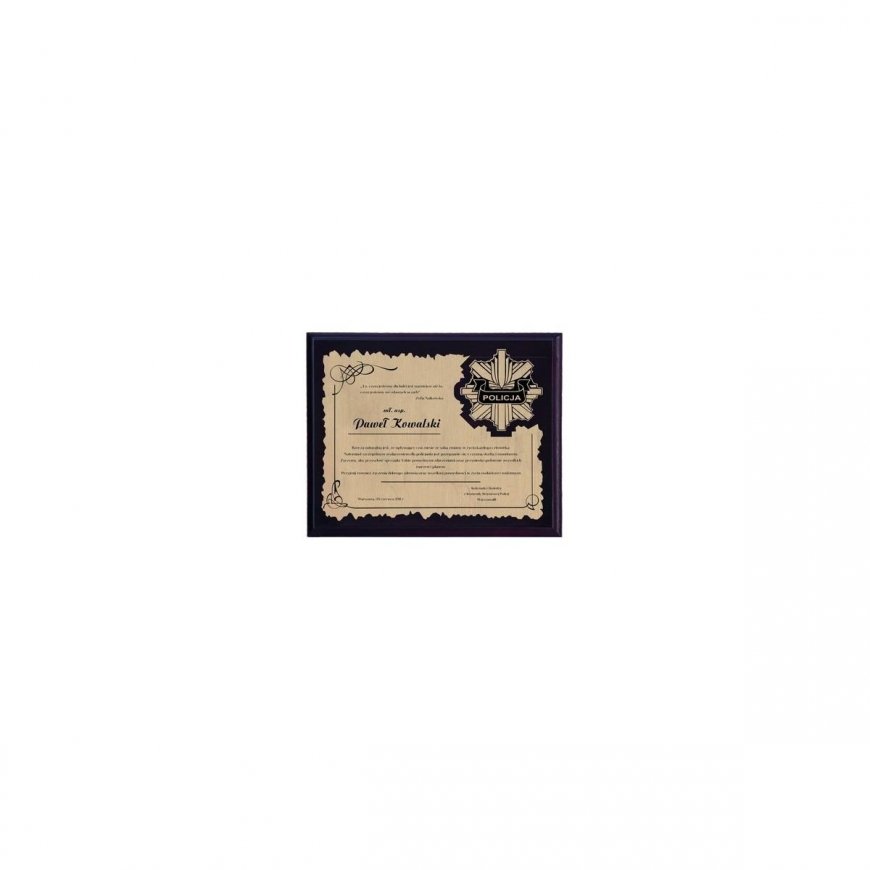Tryumf Plastic diploma with engraved laminate – 2
