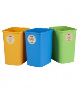 Curver Prügikasti set Deco Flip Bin, container, 3x10 l, blue/green/collane