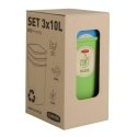 Curver Prügikasti set Deco Flip Bin, container, 3x10 l, blue/green/collane Curver Prügikasti set Deco Flip Bin, container, 3x10 l, blue/green/collane